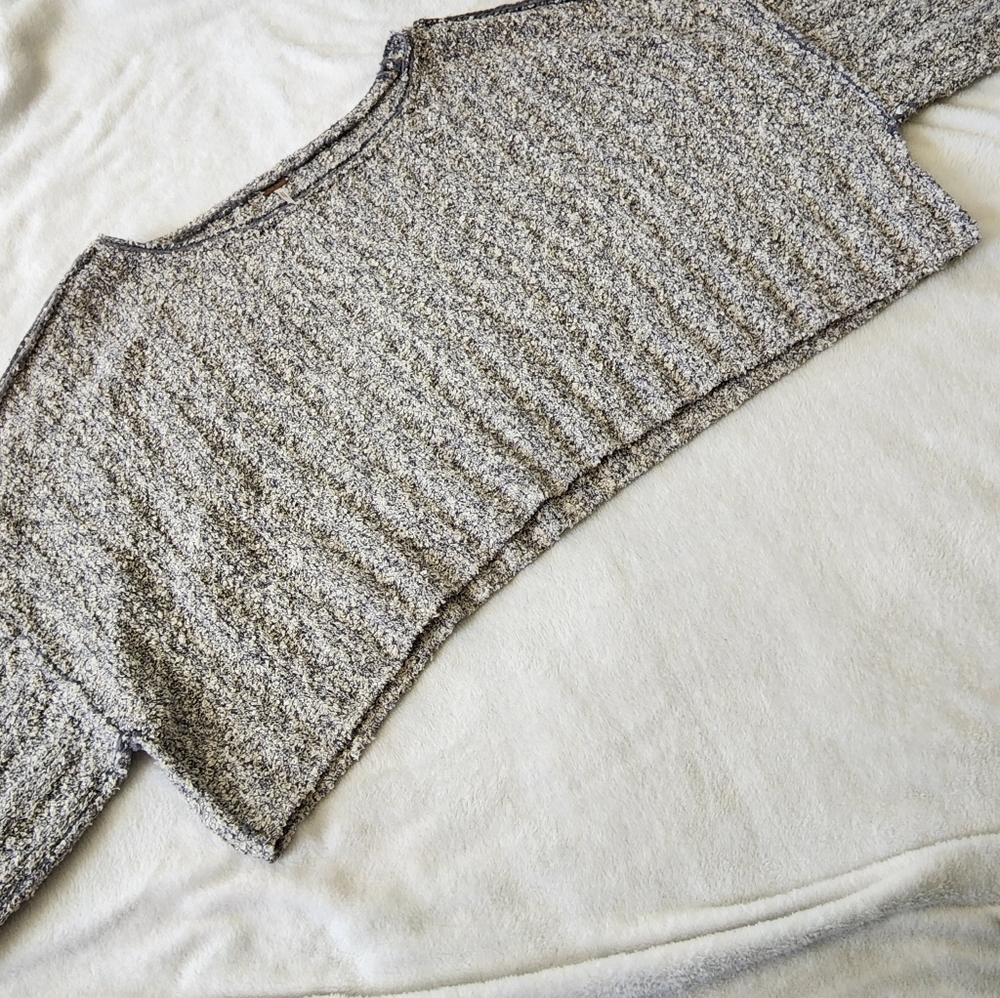 Free People Cropped Short Sleeve Sweater